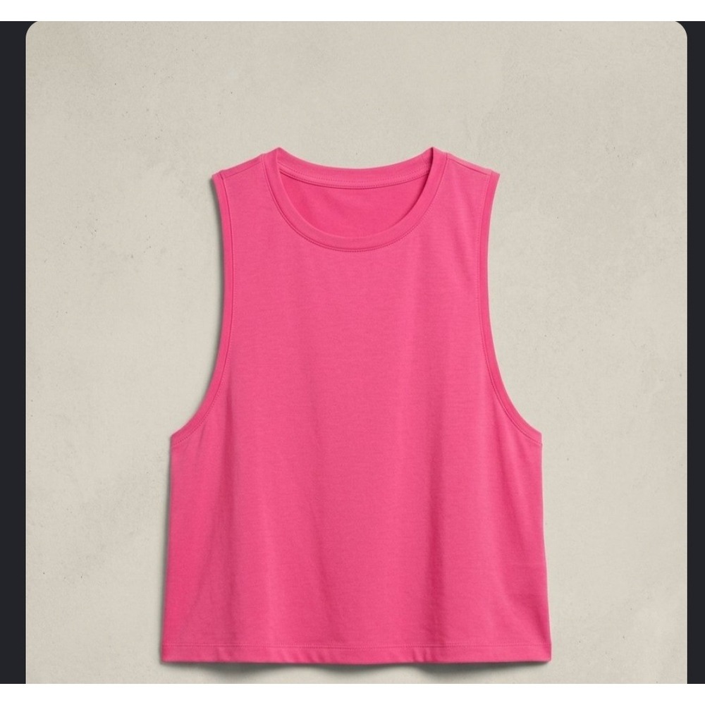 Zella Womens Pink Activewear Muscle Tank Top Sleeveless Crew Neck Size XL